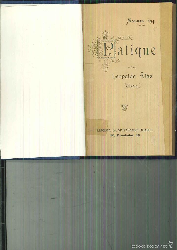 Libros antiguos: PALIQUE. Leopoldo Alas (Clar&iacute;n) - Foto 1