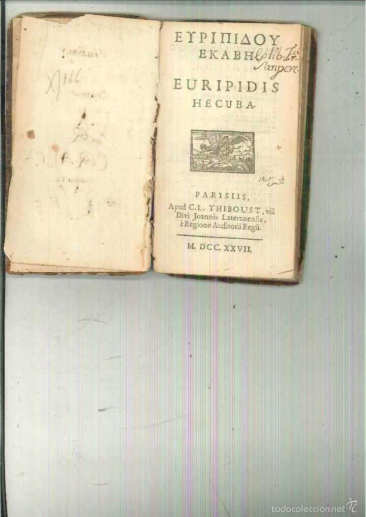 Libros antiguos: HECUBA. Euripides - Foto 1