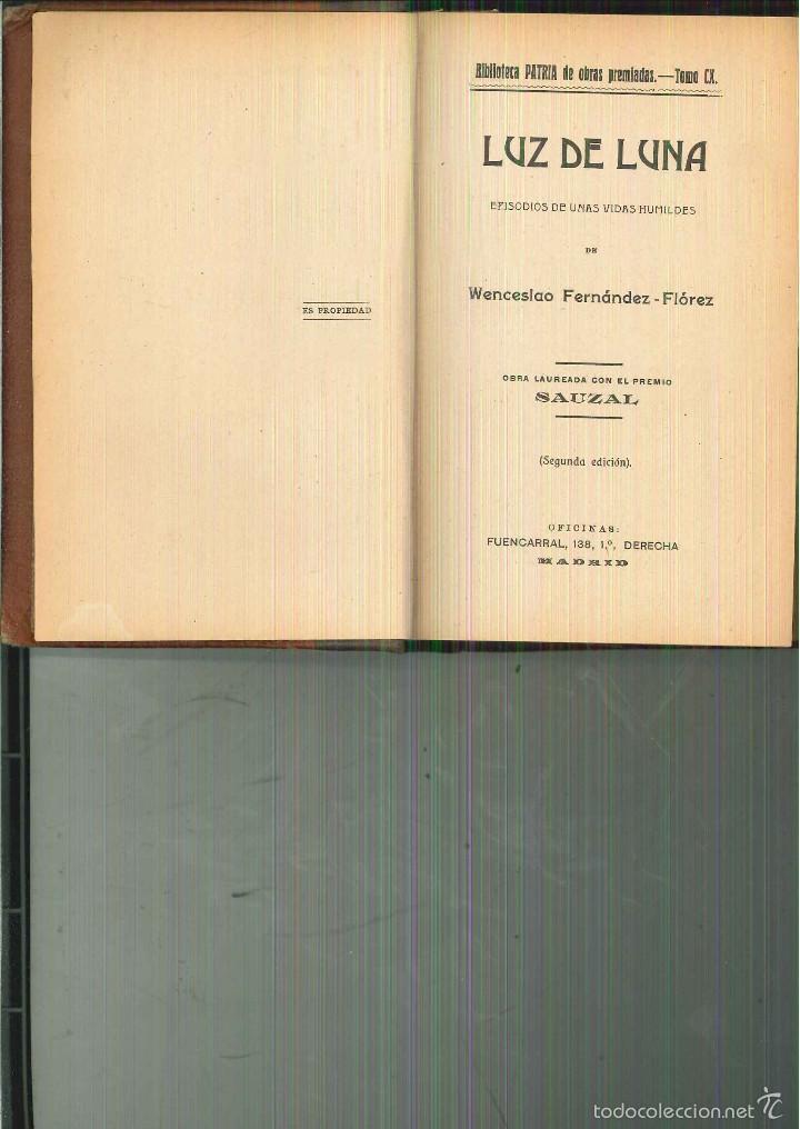 Libros antiguos: LUZ DE LUNA. W. Fern&aacute;ndez Fl&oacute;rez - Foto 1