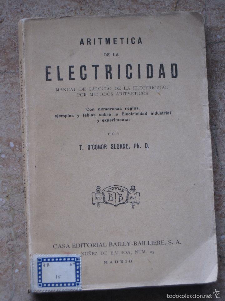 Libros antiguos: ARITMETICA DE LA ELECTRICIDAD - MADRID - Foto 1