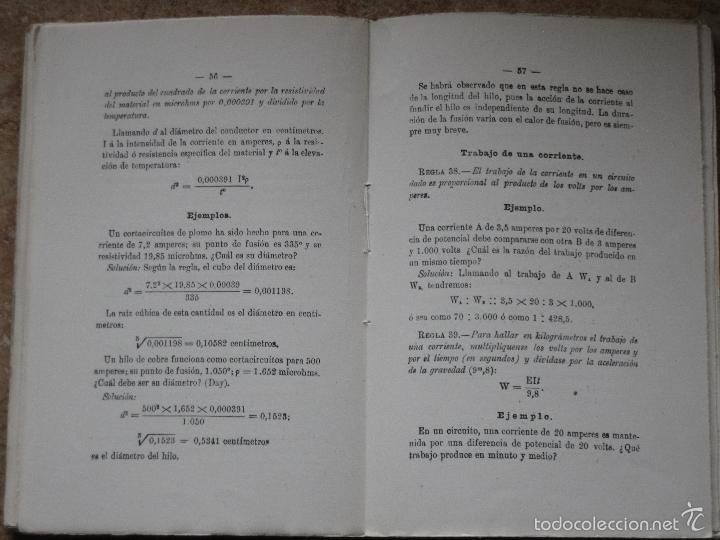 Libros antiguos: ARITMETICA DE LA ELECTRICIDAD - MADRID - Foto 2