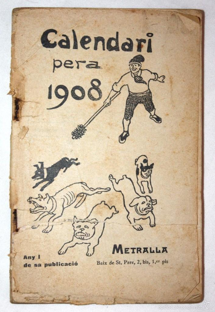 Libros antiguos: Calendiari METRALLA para 1908 - Foto 1