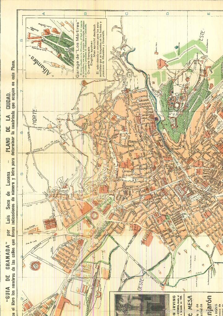 Libros antiguos: &Iacute;NDICE PLANO Y CALLES DE GRANADA. Luis Seco de Lucena - Foto 2