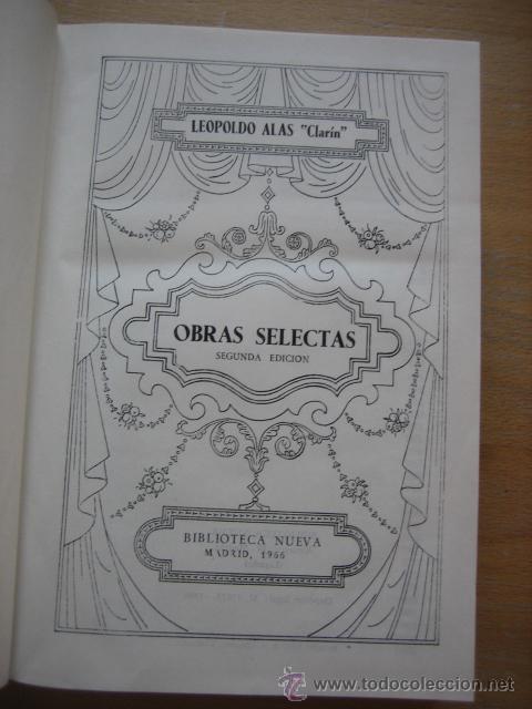Libros antiguos: LEOPOLDO ALAS CLAR&Iacute;N OBRAS SELECTAS - Foto 6