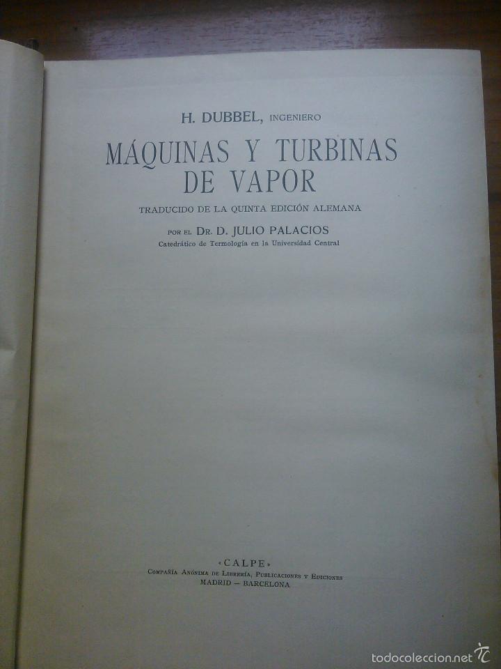 Libros antiguos: Maquinas y turvinas de vapor - Foto 1