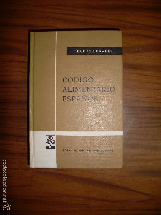 Libros antiguos: CODIGO ALIMENTARIO ESPA&Ntilde;OL - Foto 1