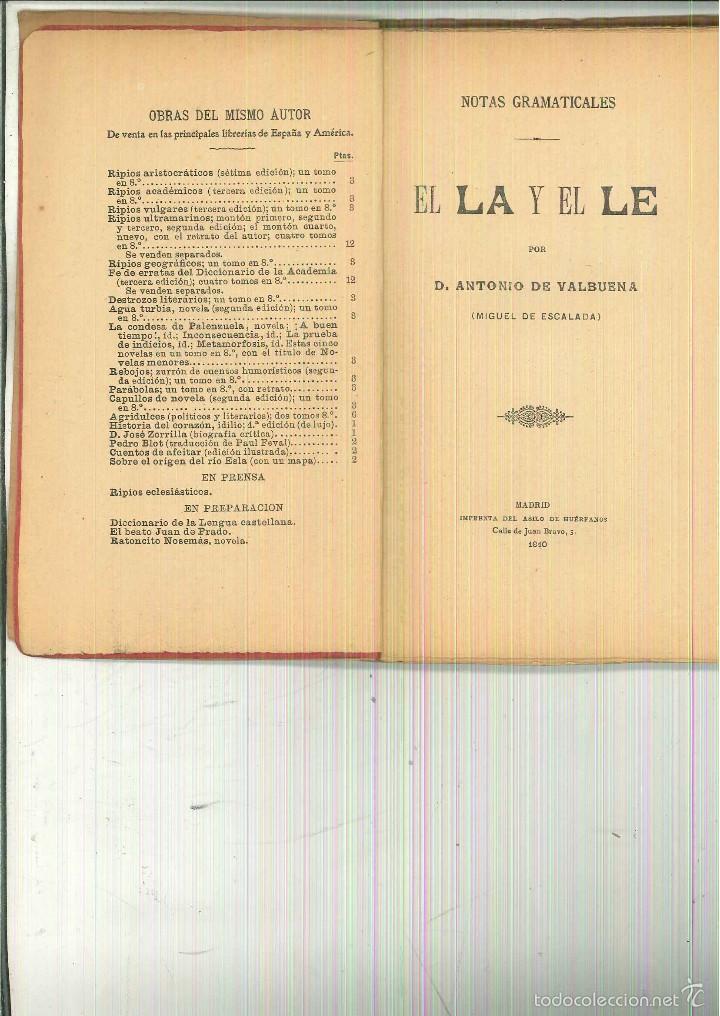 Libros antiguos: EL LA Y EL LE. Antonio de Valbuena - Foto 1