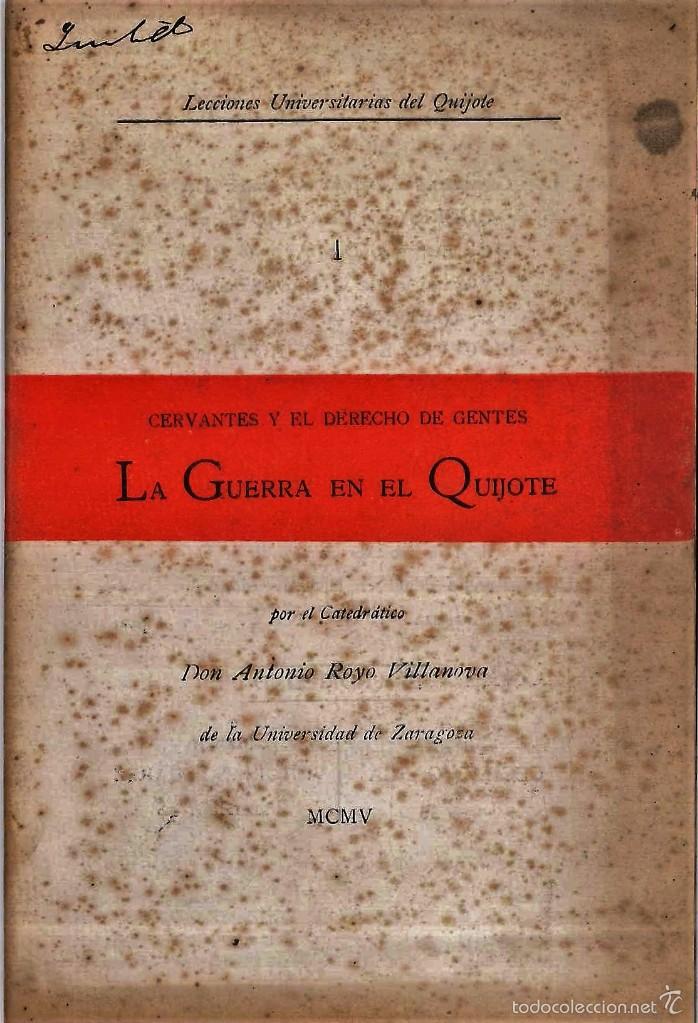 Libros antiguos: CERVANTES Y EL DERECHO DE GENTE - Foto 1