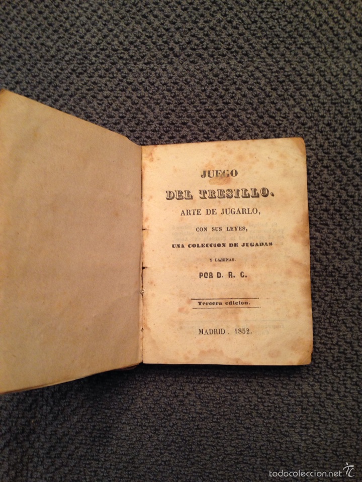 Libros antiguos: Libro  &rdquo; Juego del Tresillo &rdquo; - Foto 1