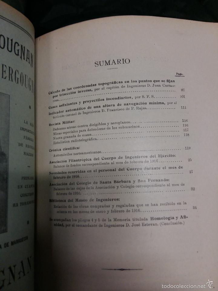 Libros antiguos: Memorial de ingenieros del Ej&eacute;rcito. Marzo de 1916. - Foto 2