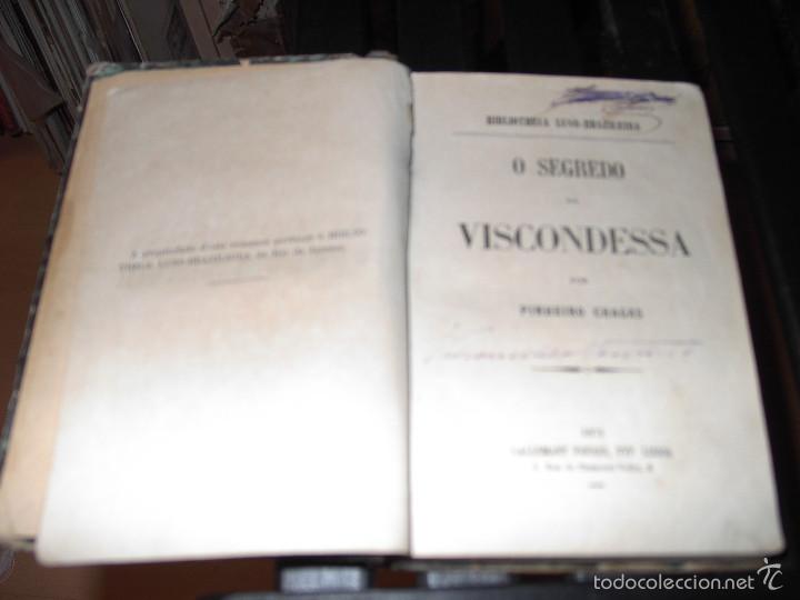 Libros antiguos: O SEGREDO DA VISCONDESSA. A&Ntilde;O1871 - Foto 3