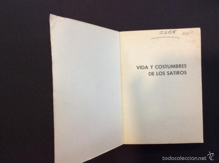Libros antiguos: Vida y costumbres de los satiros - Foto 2