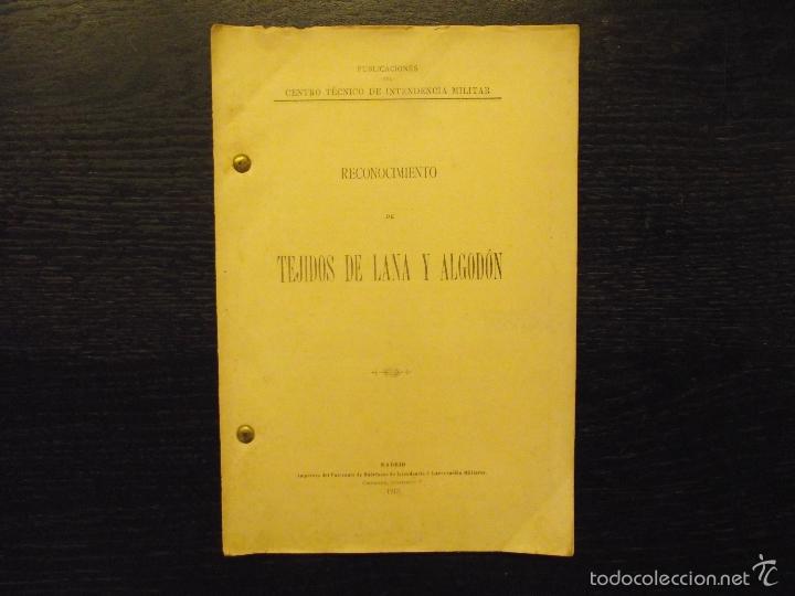 Libros antiguos: RECONOCIMIENTO DE TEJIDOS DE LANA Y ALGODON, 1915 - Foto 1