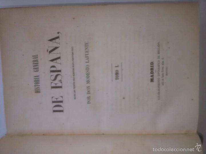 Libros antiguos: Historia general de Espa&ntilde;a. Modesto Lafuente - Foto 2