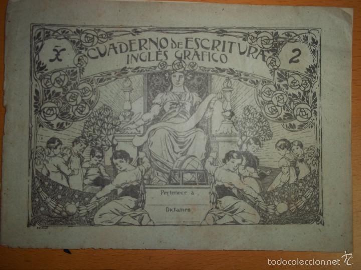 Livres anciens: CUADERNO ESCOLAR, CUADERNO ESCRITURA INGL&Eacute;S GRAFICO, REPUBLICA ESPA&Ntilde;OLA.