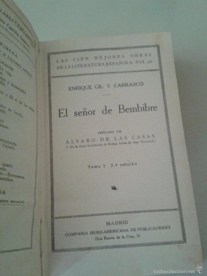Libros antiguos: EL SE&Ntilde;OR DE BEMBIBRE. E. GIL Y CARRASCO - Foto 3