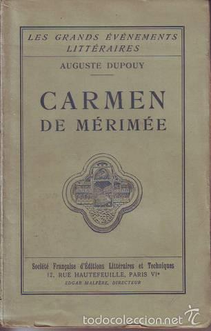 Libros antiguos: DUPOUY, AUGUSTE: CARMEN DE M&Eacute;RIM&Eacute;E - Foto 1