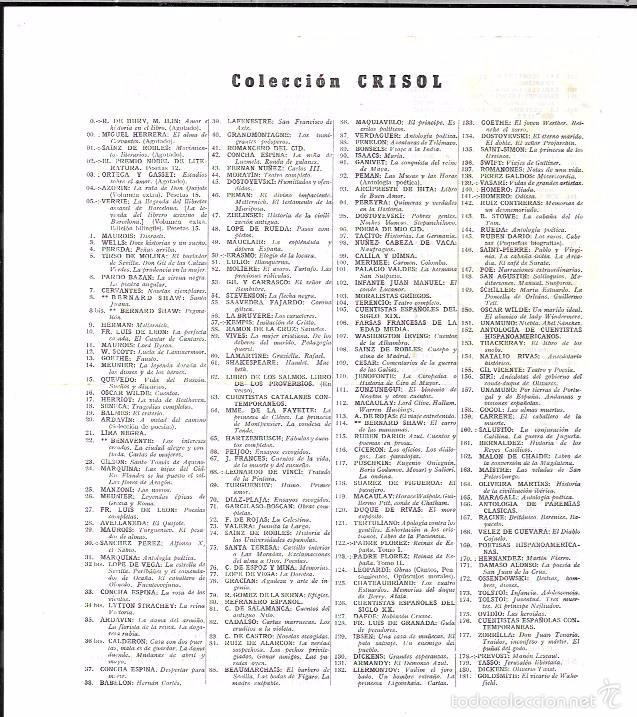 Libros antiguos: CATALOGO NUMERADO DE LA COLLECCION CRISOL. AGUILAR - Foto 1