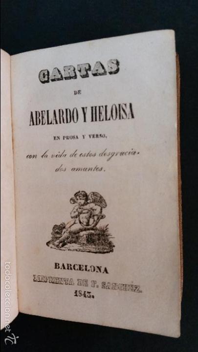Libros antiguos: 1843 - PEDRO ABELARDO -CARTAS DE ABELARDO A ELO&Iacute;SA - Foto 2