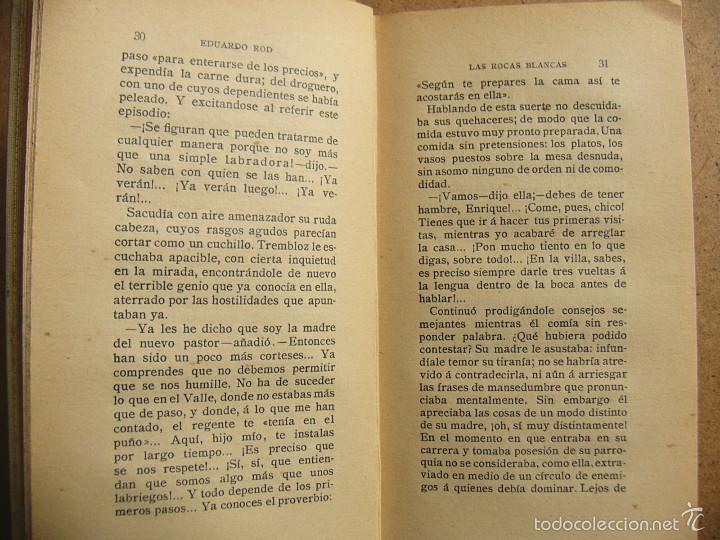 Libros antiguos: Libro Las rocas blancas - Eduardo Rod - Editorial E Domenech 1911 - Foto 4