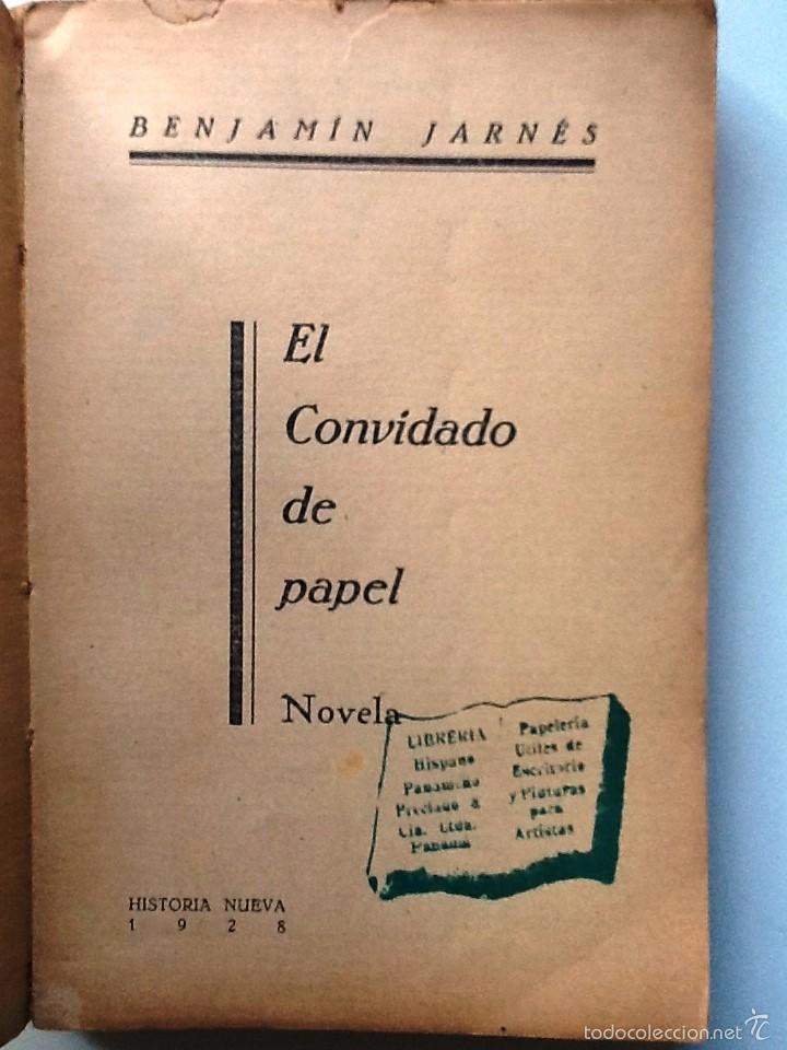 Libros antiguos: EL CONVIDADO DE PAPEL. 1928. BENJAMIN JARNES. - Foto 2