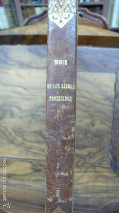 Libros antiguos: INDICE GENERAL DE LOS LIBROS PROHIBIDOS.. 1844. - Foto 2