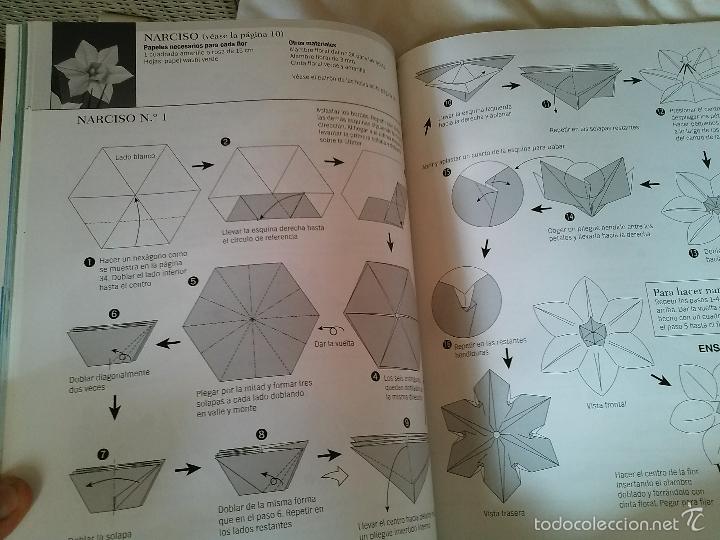 Libros antiguos: libro flores de papiroflexia - Foto 4