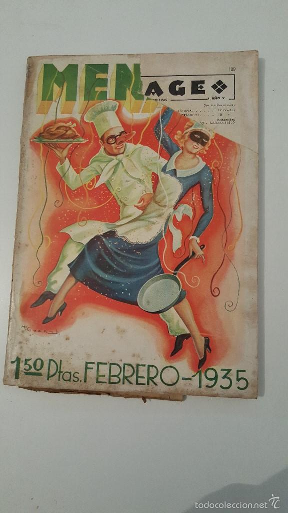 Libros antiguos: MENAGE 1935 (LIBRO COCINA) - Foto 1