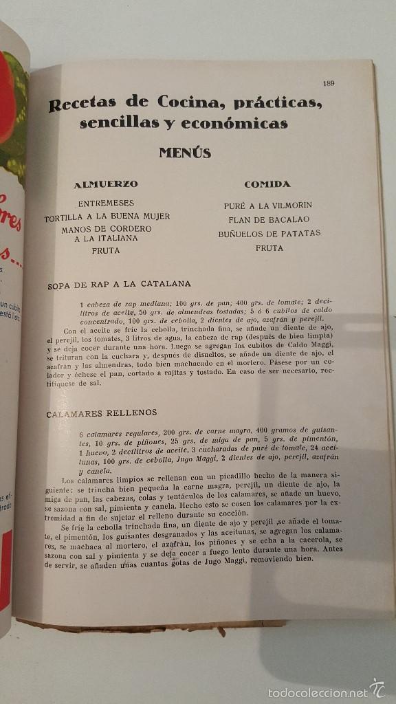 Libros antiguos: MENAGE 1935 (LIBRO COCINA) - Foto 3