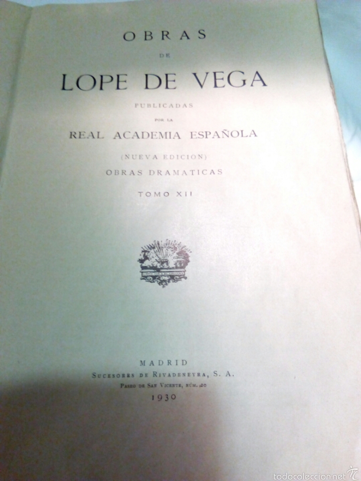 Libros antiguos: Obras de Lope de Vega - Foto 1