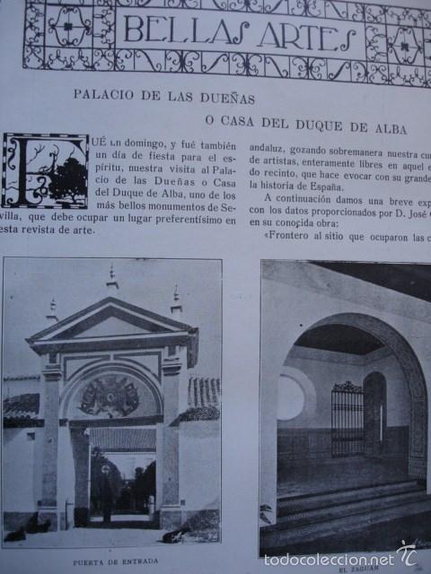 Libros antiguos: EL PALACIO DE LAS DUE&Ntilde;AS SEVILLA 8 PG.A&Ntilde;O 1914 - Foto 1