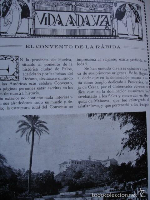 Libros antiguos: EL CONVENTO DE LA RABIDA HUELVA 8 PG.A&Ntilde;O 1914 - Foto 1