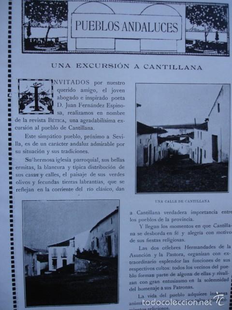 Libros antiguos: UNA EXCURSION A CANTILLANA.SEVILLA .6 PG.A&Ntilde;O 1914 - Foto 1