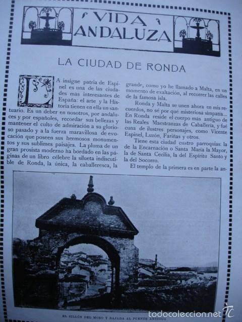 Libros antiguos: LA CIUDAD DE RONDA 4 PG.A&Ntilde;O 1914 - Foto 1