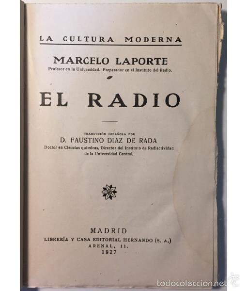 Libros antiguos: EL RADIO. M. Laporte. Hernando. 1927. - Foto 2