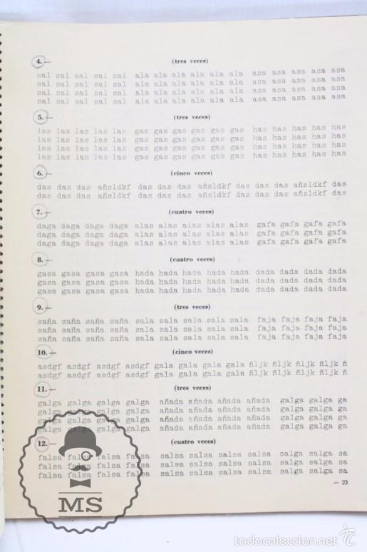 Libros antiguos: Antiguo Cuaderno / Libro M&eacute;todo Pr&aacute;ctico de Mecanograf&iacute;a. E. Lezcano - Ed. Pr&aacute;cticas, 1931 - Foto 5