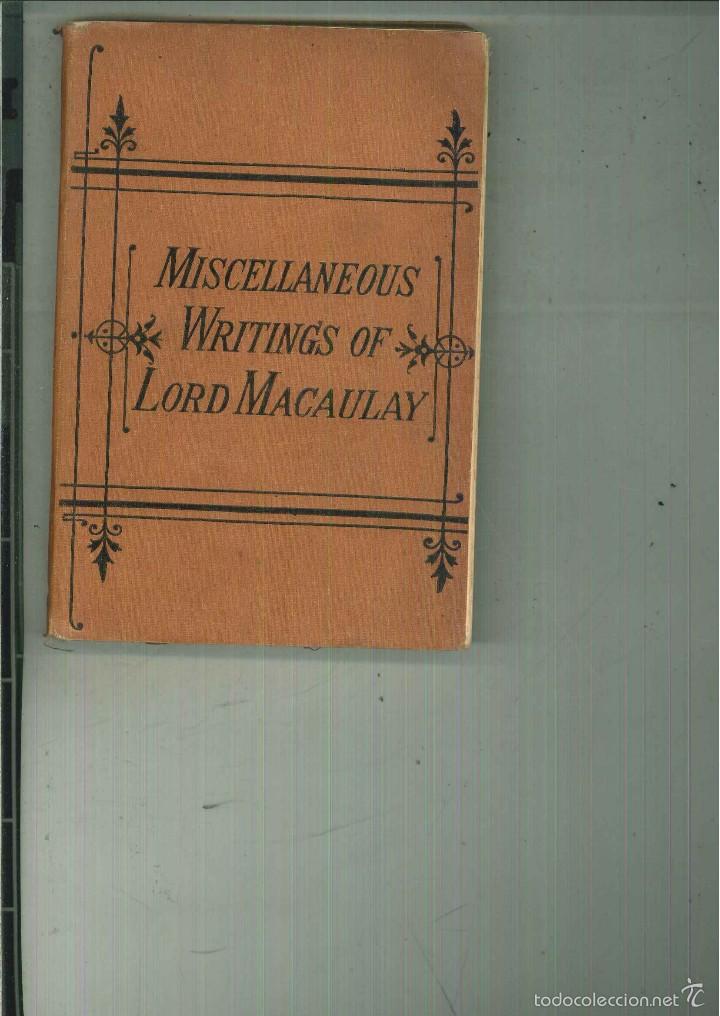 Libros antiguos: MISCELLANEOUS WRITINGS. Lord Macaulay - Foto 1