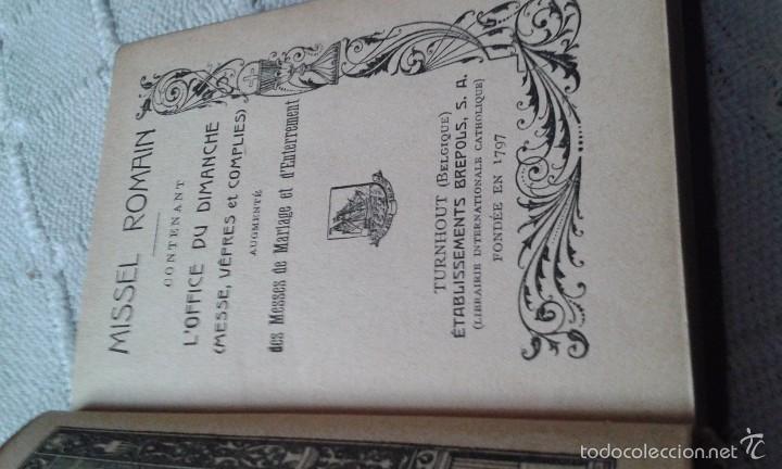 Libros antiguos: MISSEL ROMAIN. - Foto 3