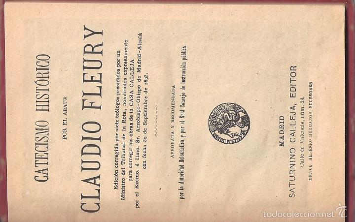 Libros antiguos: CATECISMO HISTORICO DEL A&Ntilde;O 1893 - Foto 2