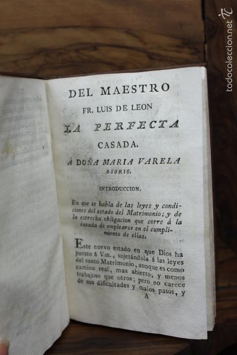 Libros antiguos: LE&Oacute;N, Fray Luis de. LA PERFECTA CASADA.1819. - Foto 5