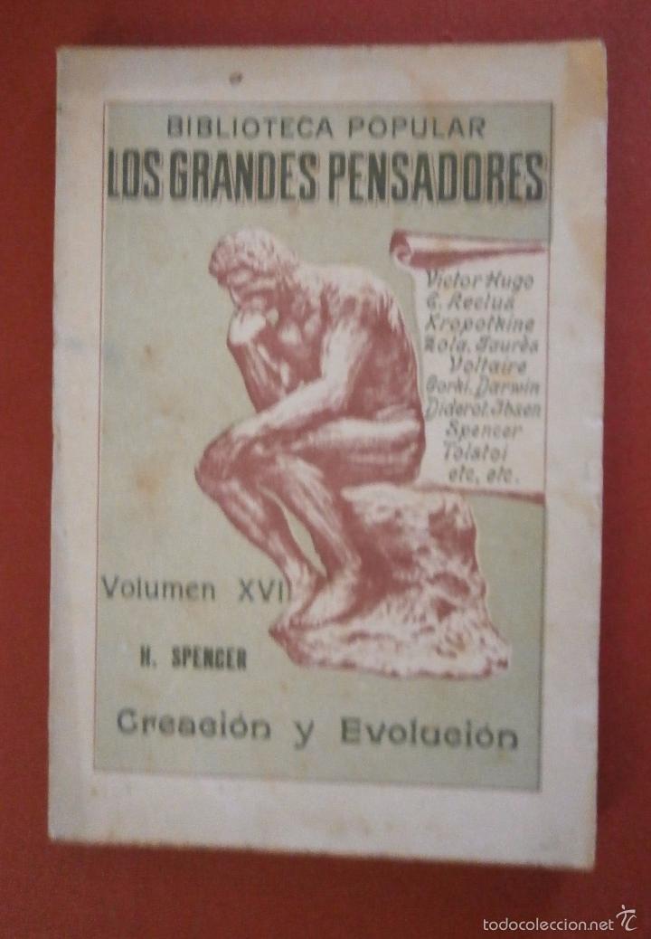 Libros antiguos: Creacion y Evolucion. H. Spencer - Foto 1