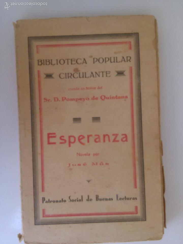 Libros antiguos: Esperanza. Jose Mas - Foto 1