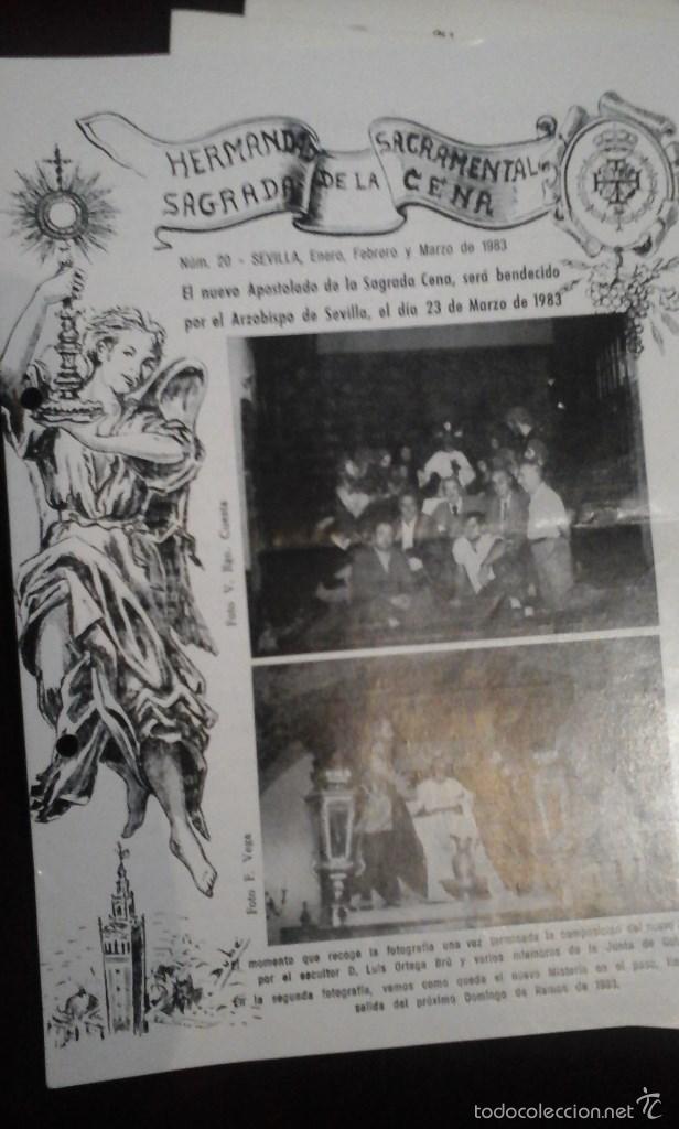 Libros antiguos: Lote de 5 boletines Hdad de la Sagrada Cena. Semana Santa de Sevilla.