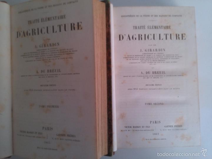 Antiquarische B&uuml;cher: Traite elementaire d'agriculture. J. Girardin - A. Du Breuil. (2 Tomos)