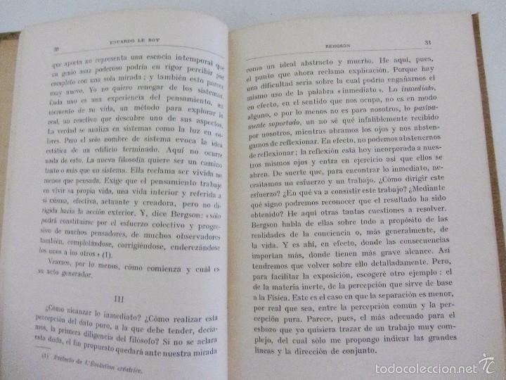 Libros antiguos: BERGSON. EDUARDO LE ROY EDITORIAL LABOR. 1927 - Foto 3