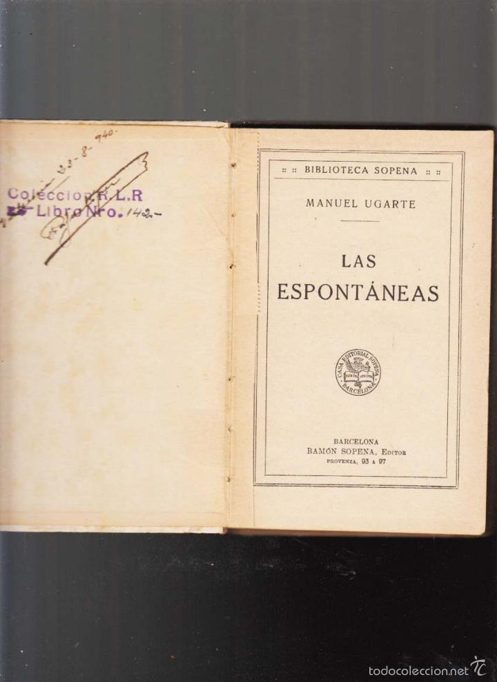 Libros antiguos: Las espont&aacute;neas. Manuel Ugarte - Foto 2