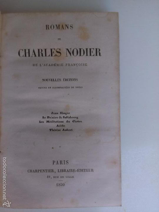 Libros antiguos: Romans de Charles Nodier - Foto 1