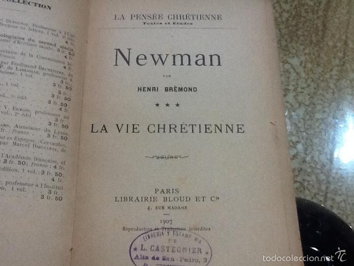 Libros antiguos: Newman , 1907, la pensee chretienne - Foto 2