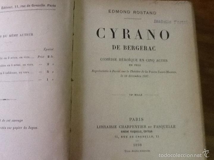 Libros antiguos: Cyrano de bergerac 1898, librairie charlpentier - Foto 1