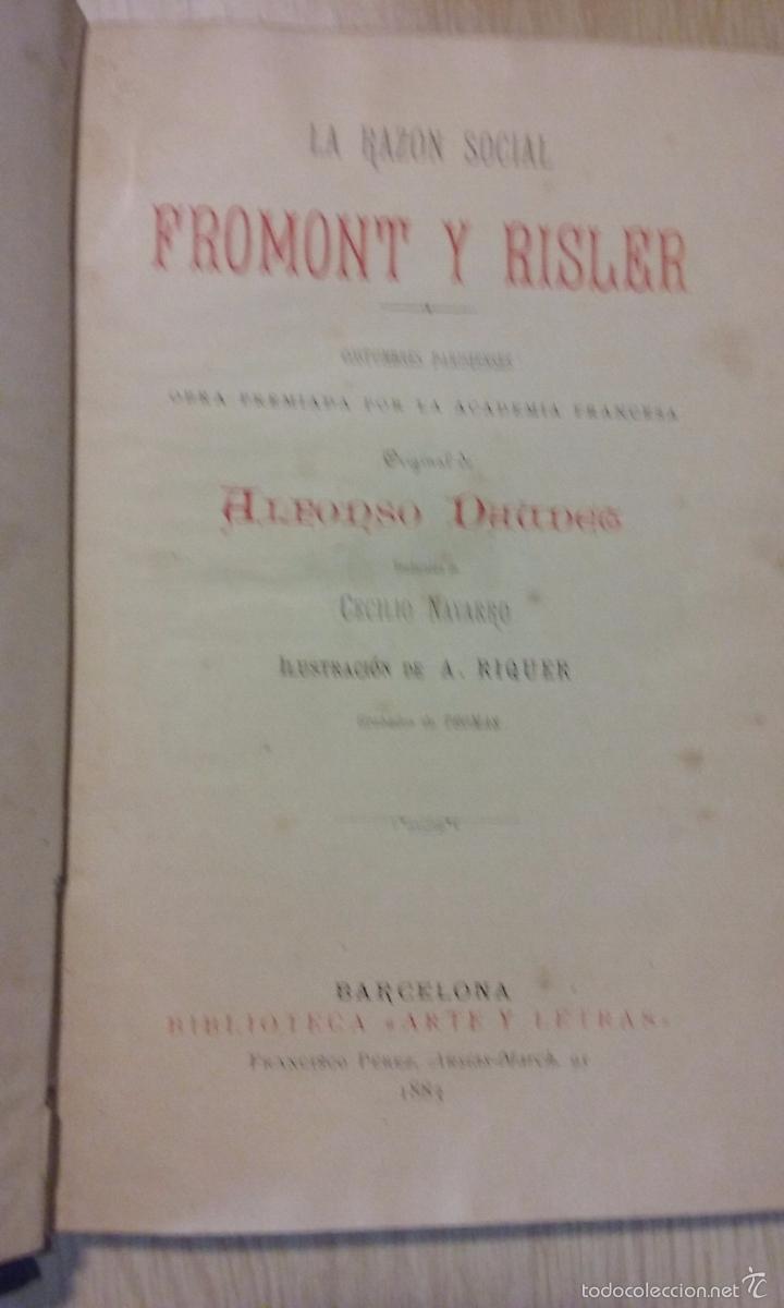 Libros antiguos: La raz&oacute;n social.Fromont y Risler - Foto 3